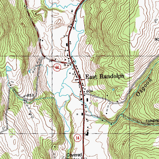 Topographic Map of East Randolph Fire Department, VT