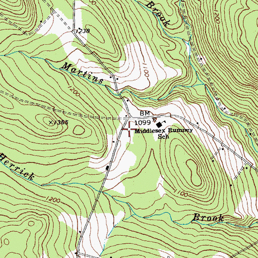 Topographic Map of Middlesex Volunteer Fire Department - Station 2, VT