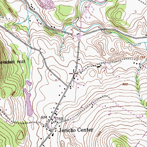 Topographic Map of Underhill - Jericho Fire Department, VT