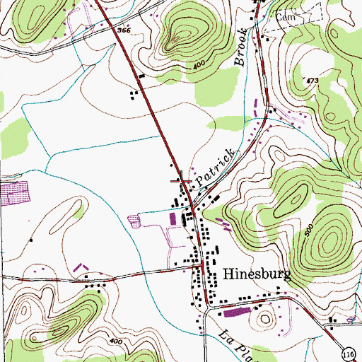 Topographic Map of Hinesburg Fire Department, VT