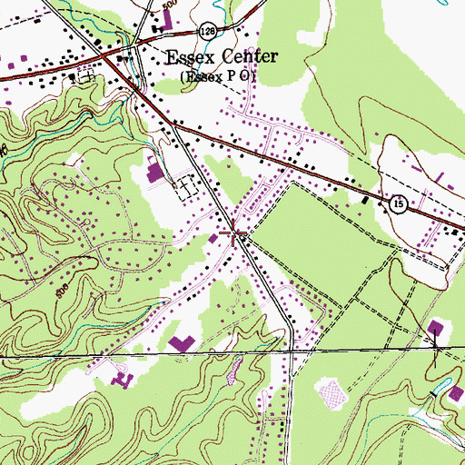 Topographic Map of Essex Fire Department, VT