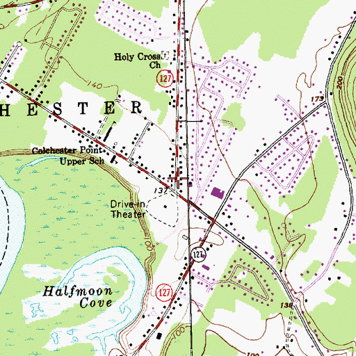 Topographic Map of Malletts Bay Fire Department, VT