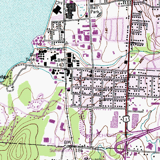 Topographic Map of Burlington Fire Department Station 5, VT