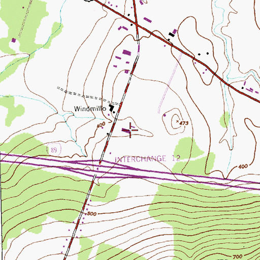 Topographic Map of Williston Fire Department Station 2, VT