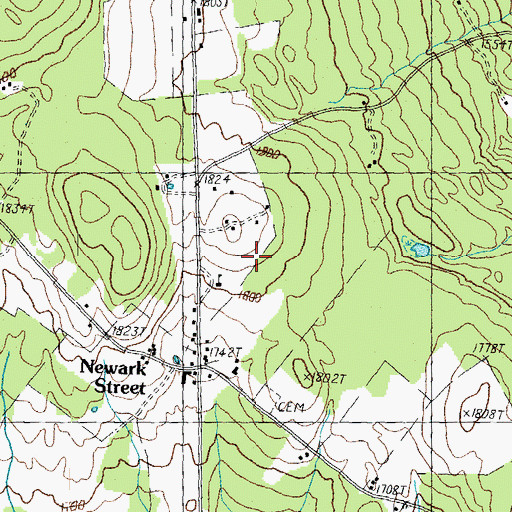 Topographic Map of Newark Volunteer Fire Department, VT
