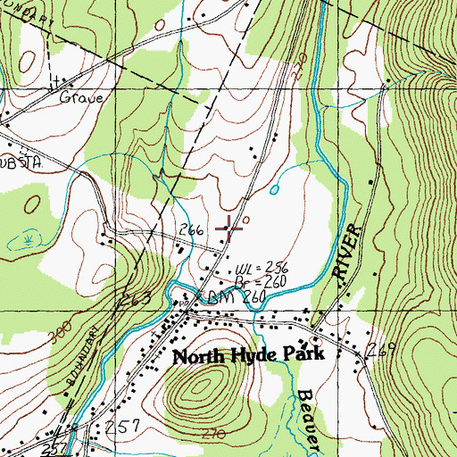 Topographic Map of North Hyde Park - Eden Fire Department, VT