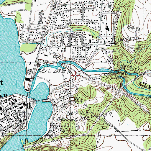 Topographic Map of City of Newport Fire Department, VT