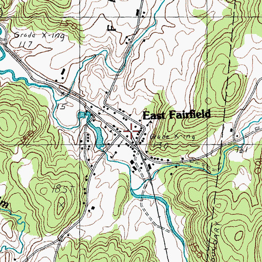 Topographic Map of East Fairfield Fire Department, VT