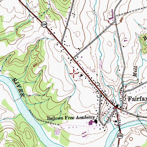 Topographic Map of Fairfax Fire Department, VT