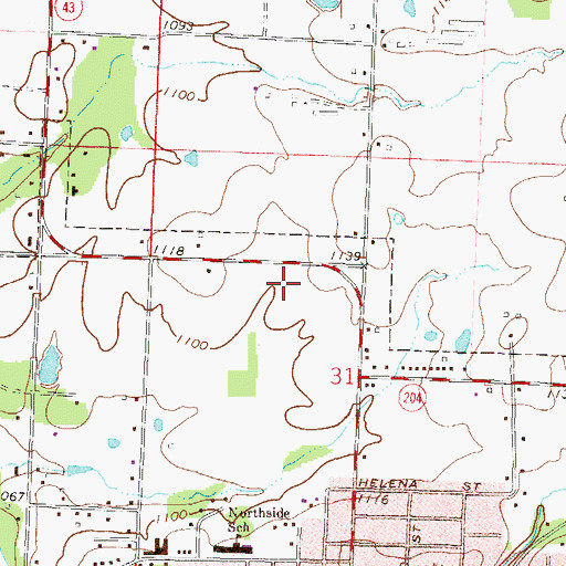 Topographic Map of Allen Elementary, AR