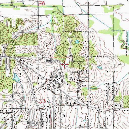 Topographic Map of Greene County Tech Elementary School, AR
