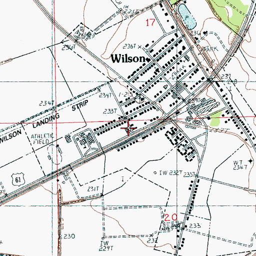 Topographic Map of Wilson Middle School, AR