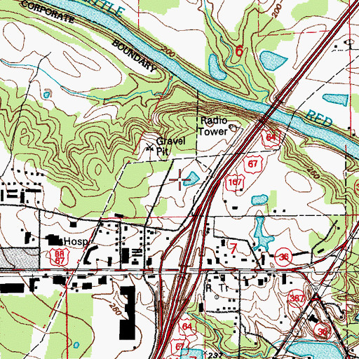 Topographic Map of Riverview Junior High School, AR
