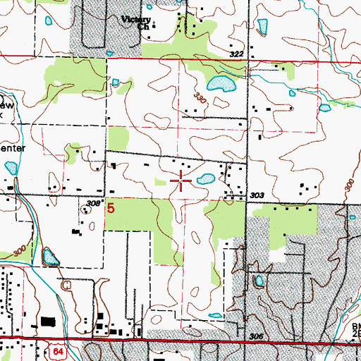 Topographic Map of Ray and Phyllis Simon Intermediate School, AR