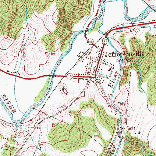 Topographic Map of Cambridge Fire Department, VT