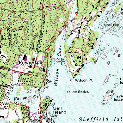 Topographic Map of Wilson Cove, CT