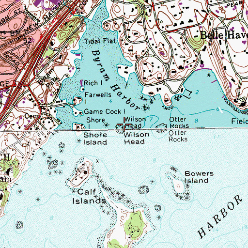 Topographic Map of Wilson Head, CT