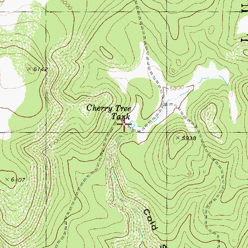 Topographic Map of Cherry Tree Tank, AZ