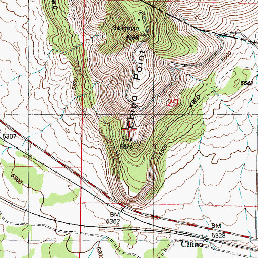 Topographic Map of Chino Point, AZ