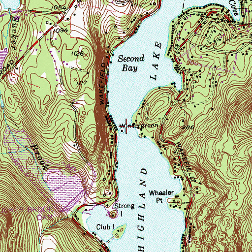 Topographic Map of Wintergreen Island, CT