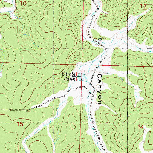Topographic Map of Circle Tank, AZ