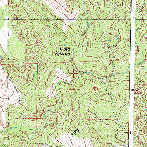 Topographic Map of Cold Spring Canyon, AZ