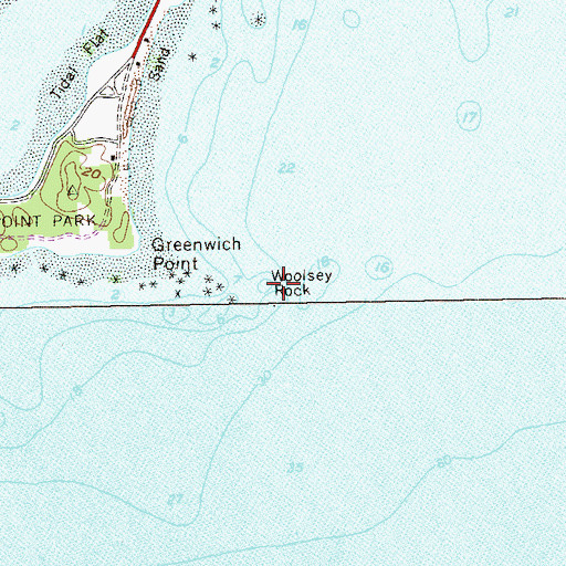 Topographic Map of Woolsey Rock, CT