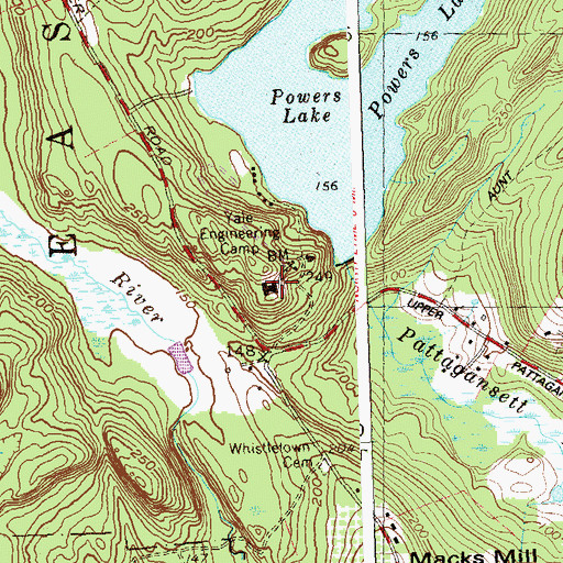 Topographic Map of Yale Engineering Camp, CT