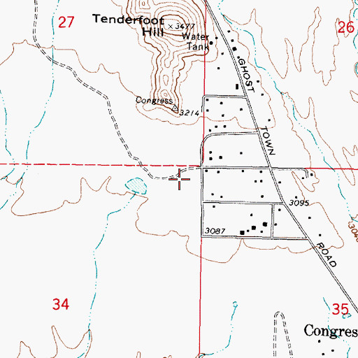 Topographic Map of Congress Elementary School, AZ