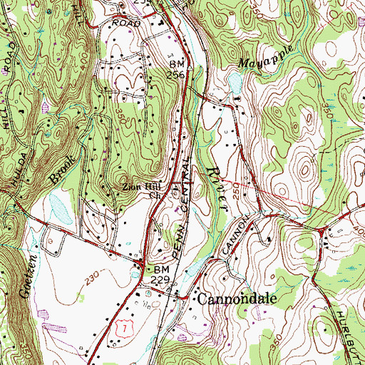 Topographic Map of Zion Hill Church, CT