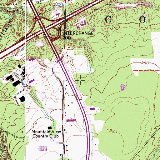 Topographic Map of Gristmill Village Shopping Center, OH