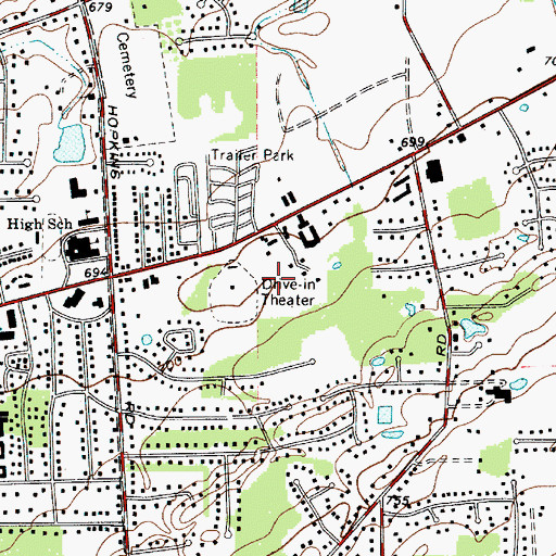 Topographic Map of Mentor Commons Shopping Center, OH