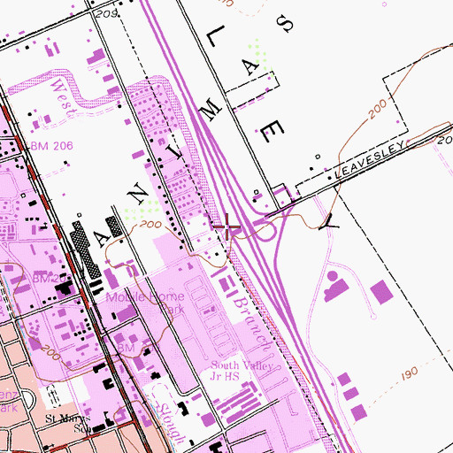 Topographic Map of Exit 357, CA