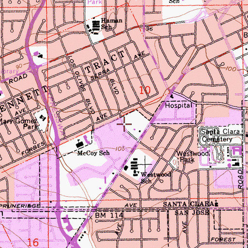 Topographic Map of Henry Schmidt Park, CA