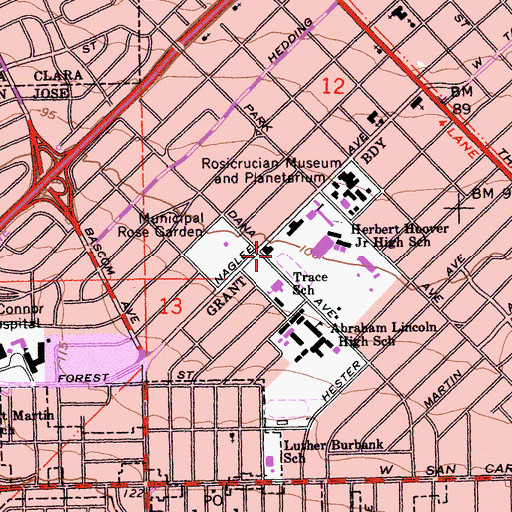 Topographic Map of Hester Park, CA