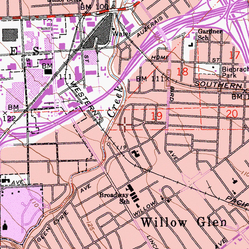Topographic Map of Palm Haven Park, CA