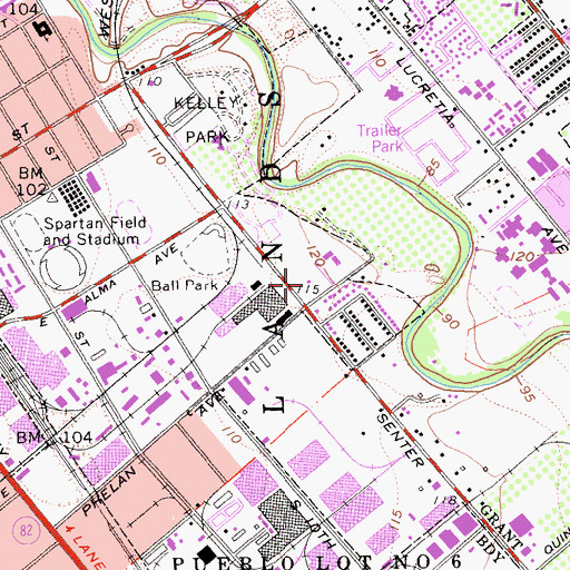 Topographic Map of Hellenic Heritage Museum, CA