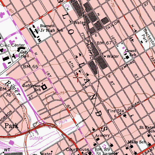 Topographic Map of Japanese American Museum, CA