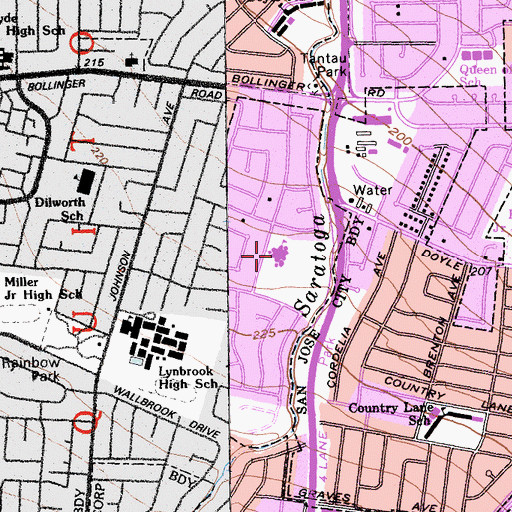 Topographic Map of Murdock - Portal Elementary School, CA