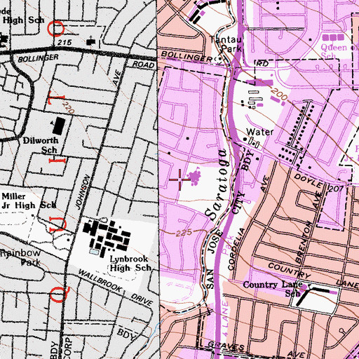 Topographic Map of Murdock Elementary School (historical), CA