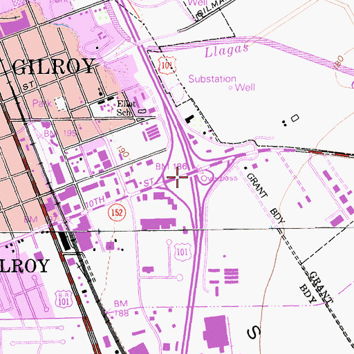 Topographic Map of Exit 356, CA
