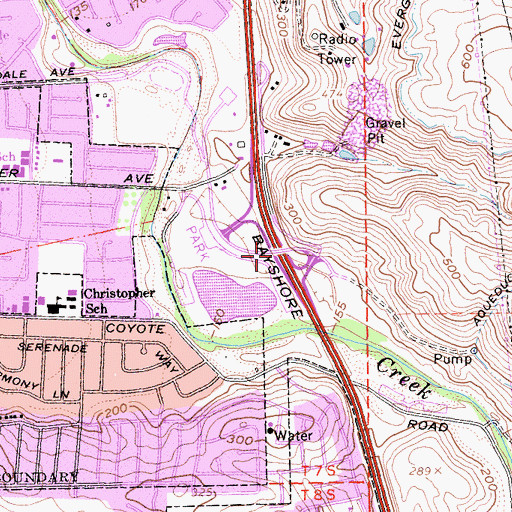 Topographic Map of Exit 380, CA