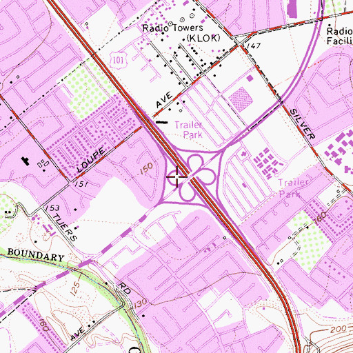 Topographic Map of Exit 382, CA