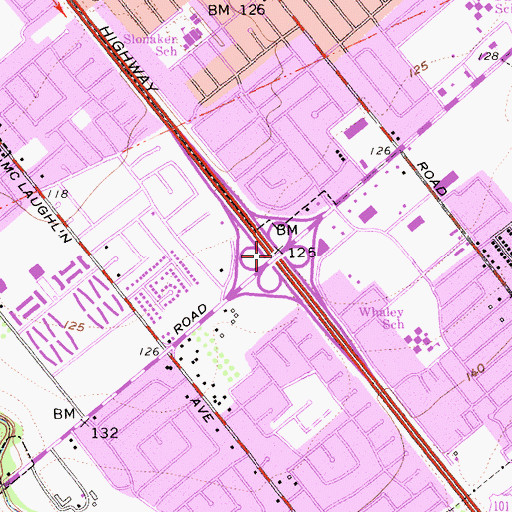 Topographic Map of Exit 383, CA