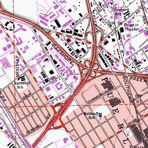 Topographic Map of Exit 388C, CA