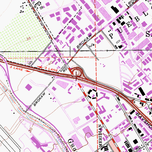 Topographic Map of Exit 389B, CA