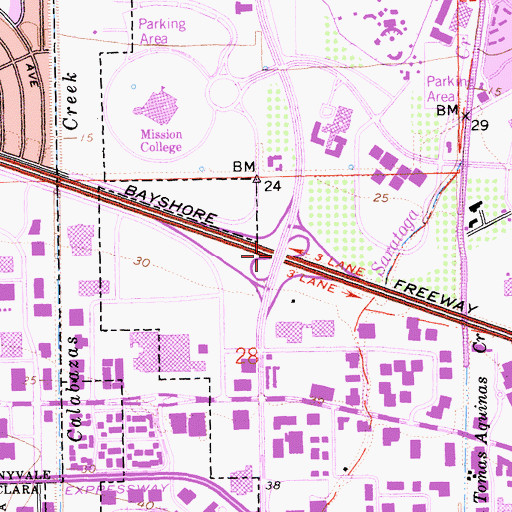 Topographic Map of Exit 393, CA