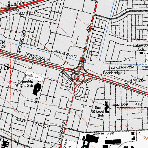 Topographic Map of Exit 395, CA