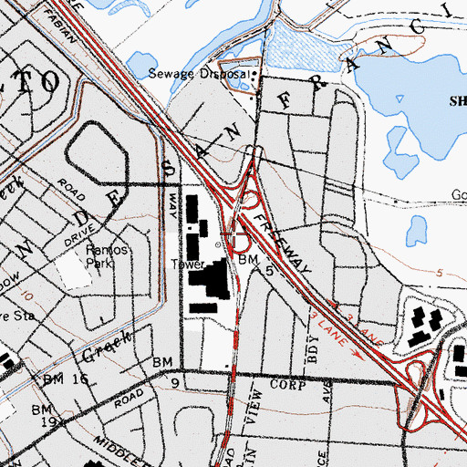 Topographic Map of Exit 400C, CA