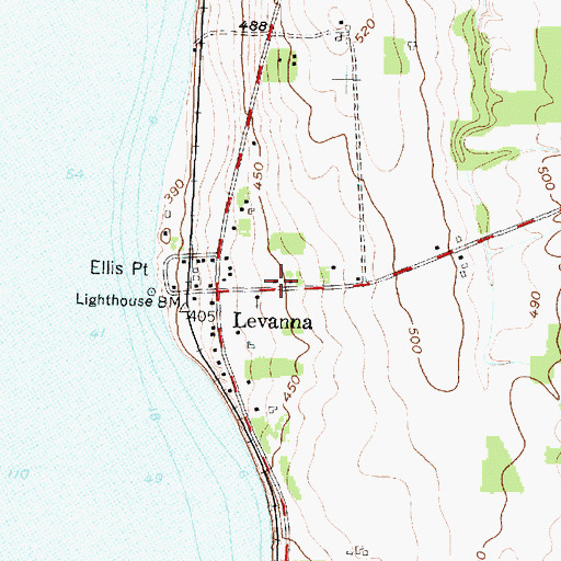 Topographic Map of School Number 1 (historical), NY